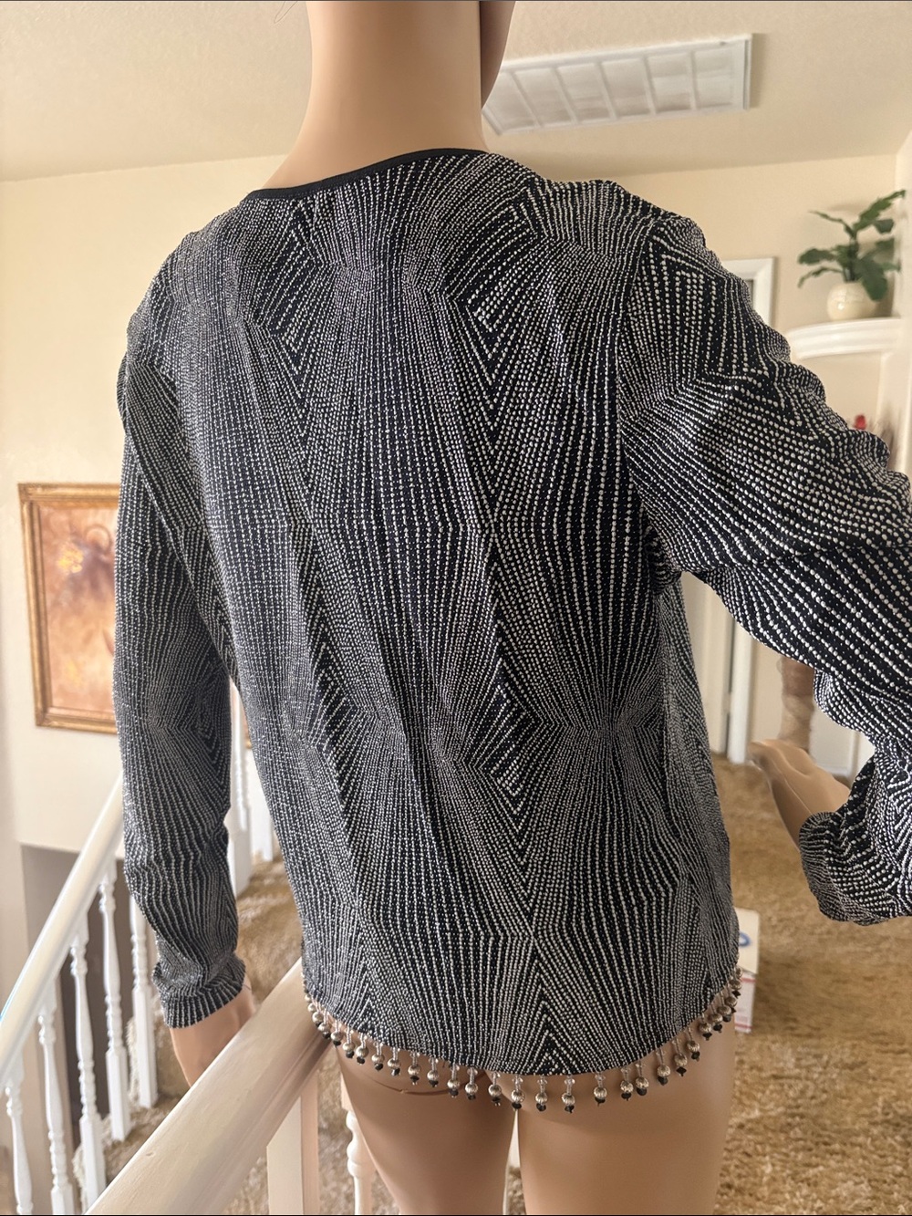 Black & Silver Beaded Two-Piece Top Set - Picture 3 of 5